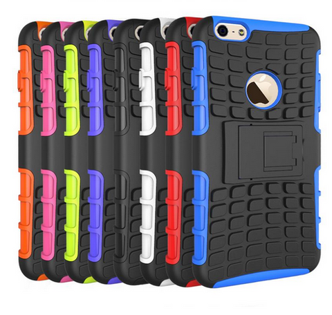 Coque For iphone 5C Fundas Silicone Armor Hard Hybrid Plastic Shell Cases For Apple iPhone 5C Case Holder Stand Luxury Covers