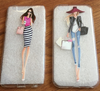 Fashionable Dress Shopping Girl Cases For iPhone 5 SE Case Transparent Clear Soft Silicon For iPhone 5S Phone Cover